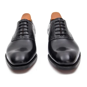Factory Supply Design Customize Men'S High End Leather Office Dress Oxford Shoes Black