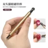 Frosted handle double-headed small wand gold 10mm bead magnet
