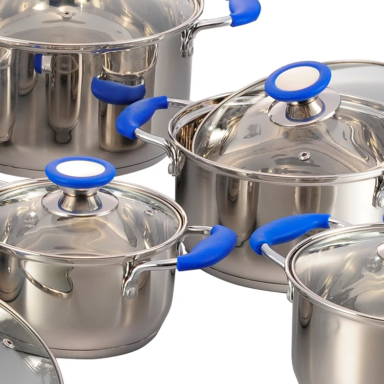 Hot Sale Stainless Steel Soup Pots Cookware Sets Non Stick Kitchen Cooking Pots details