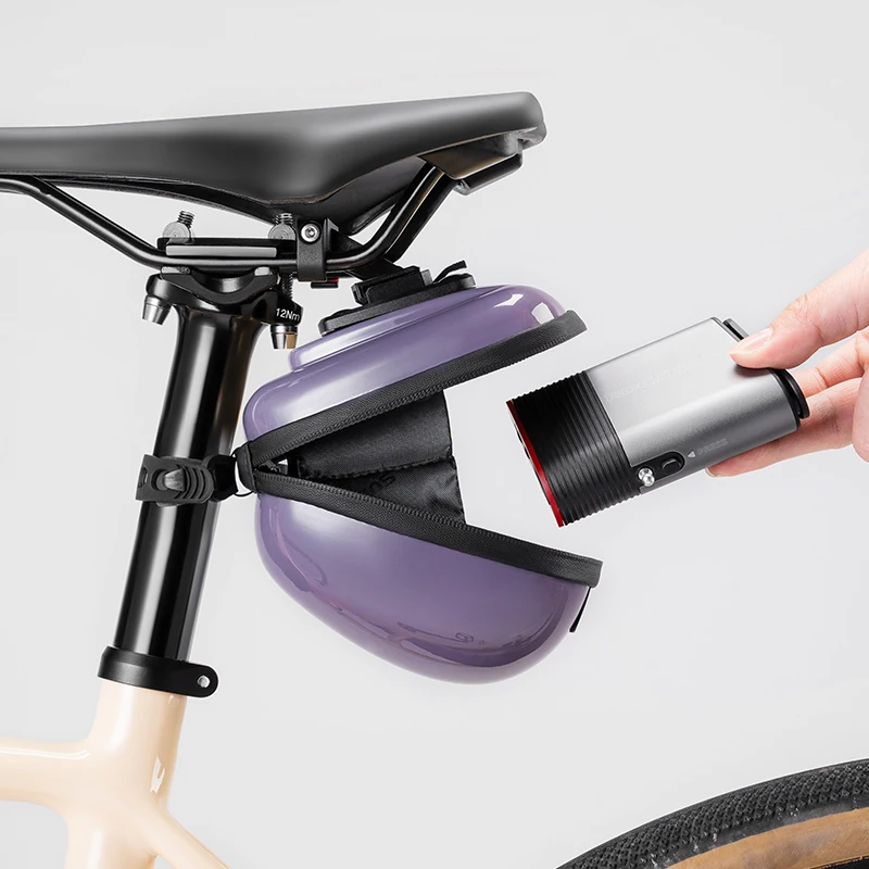 ROCKBROS Reflective Bike Saddle Bag – Small Rear Seat Pouch With 1L Capacity, Black 7 thumbnail image