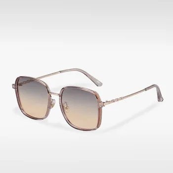 2024 High quality classic metal women sunglasses fashion unisex nylon lens oversized uv400 sunglasses