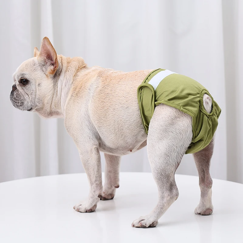 Custom Reusable Pet Dog Diaper Assorted Solid Pattern Washable Female Dog Diapers for Summer or Spring