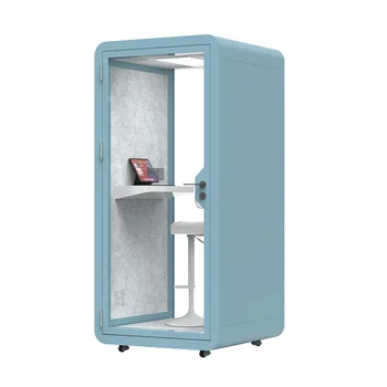 Manufacturer direct sales mobile indoor and outdoor fresh air system soundproof cabin with LED lights