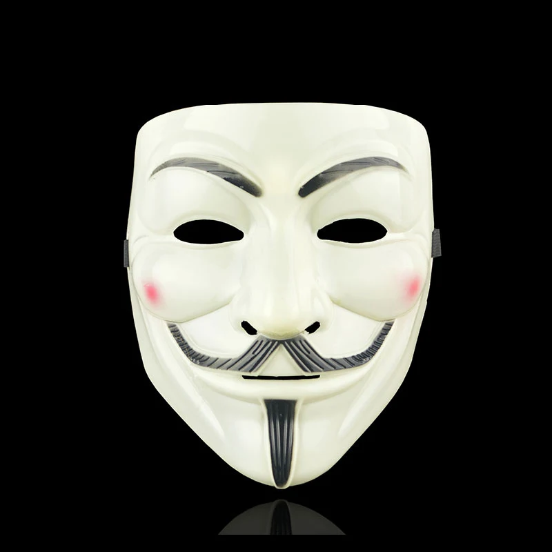 Movie Cosplay V for Vendetta Hacker Mask Anonymous Guy Fawkes Halloween Christmas Party Gift for Adult Kids Film Theme Mask