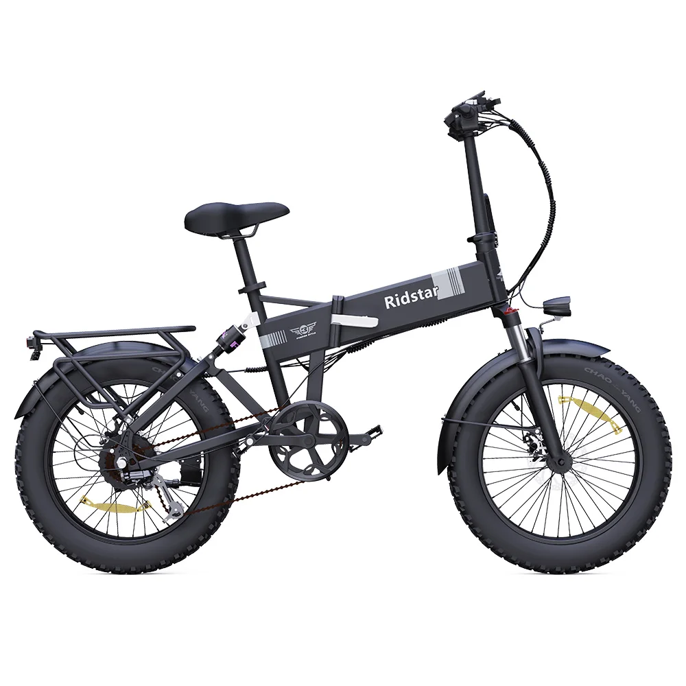 1000W 48V 15AH 45 km/h 80km Ridstar H20 Klapp-Elektro fahrrad mit 20 Zoll fetten Reifen vorne und hinten Doppel hydraulik federu