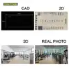 Conception de plan 3D de salle de sport multifonctionnelle