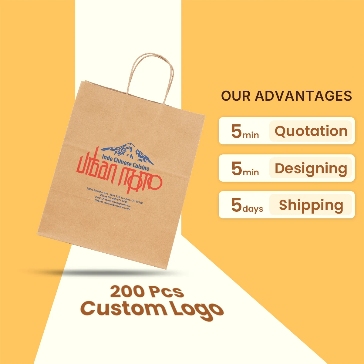 Wholesale Custom Printed Shopping Bags Eco-friendly