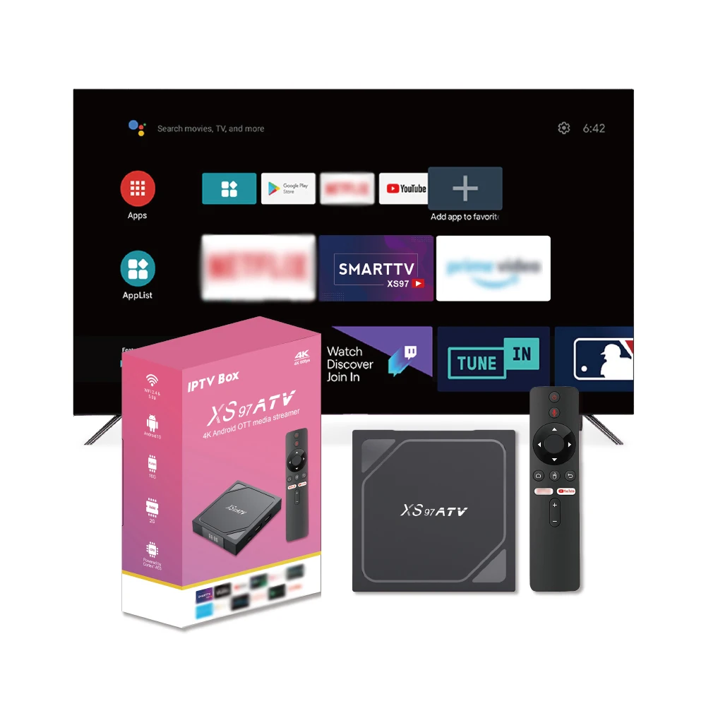 XS97 ATV Tvbox - Smart Android 10 4K TV Box with 2.4G 5G Wifi