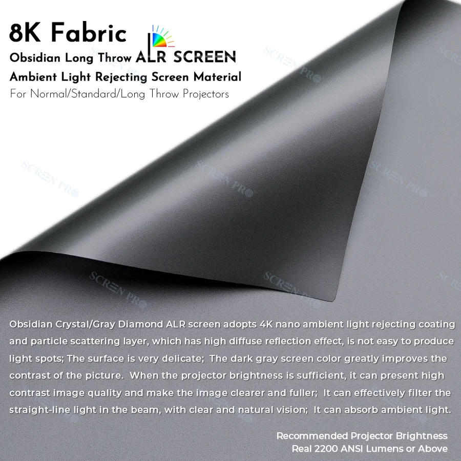 SCREEN PRO 200インチALRスクリーン 4K対応 16:9壁掛けプロジェクター