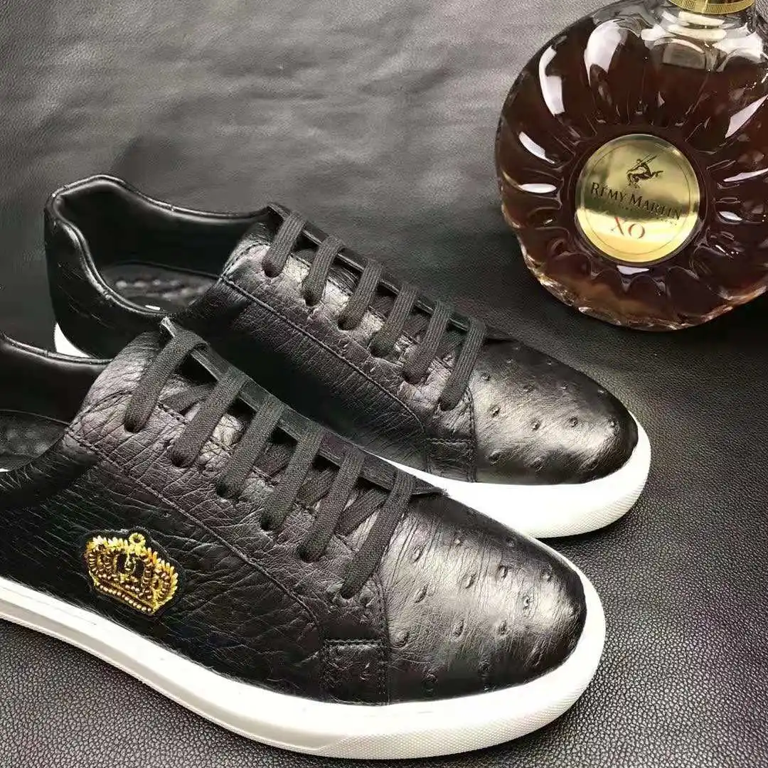 Scarpe da ginnastica da uomo di alta qualità in vera pelle di