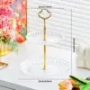 Transparent Diamond Double-Layer Fruit Plate 2025cm