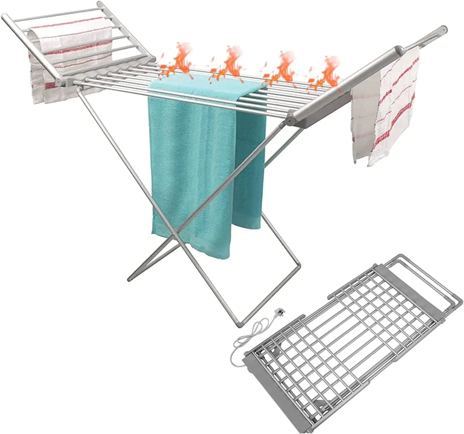 Heated Clothes Drying Rack,Folding Electric Clothes Drying Rack