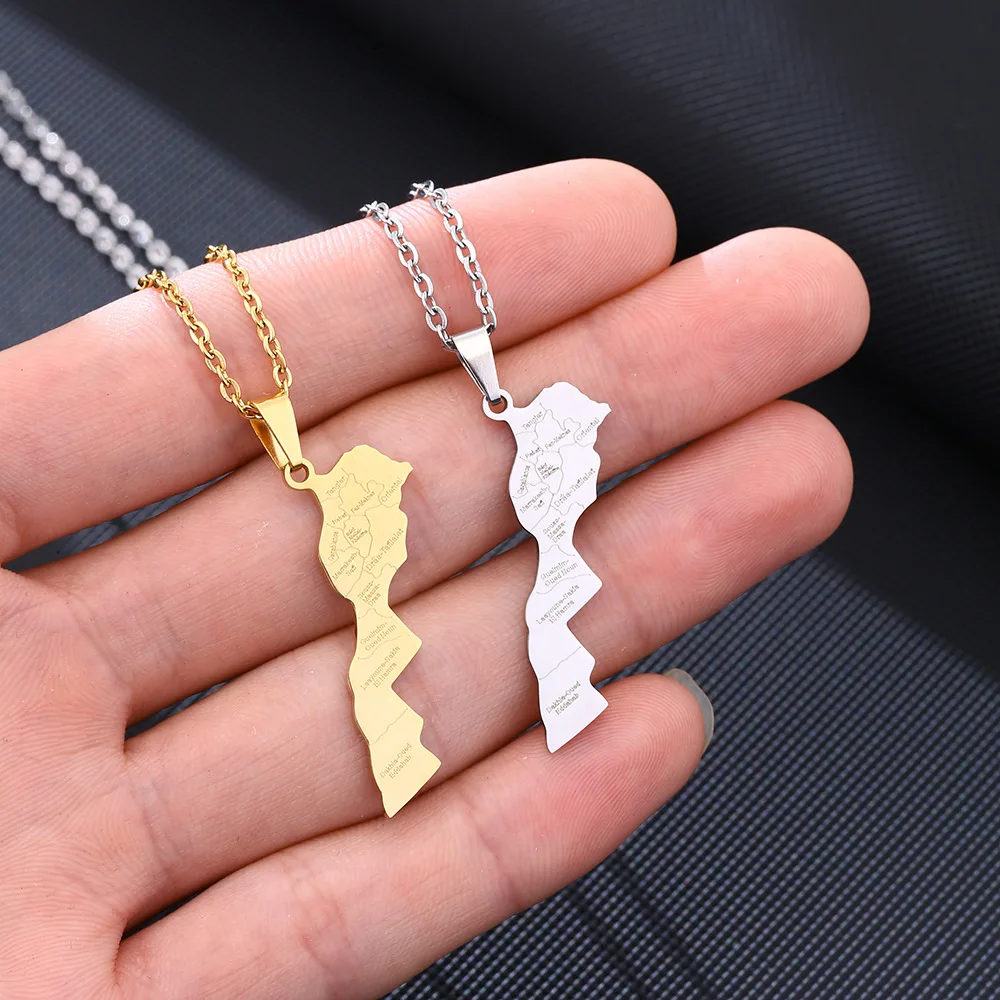 Africa Map Necklace