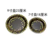 Black gold 7inch paper plates 25 pieces