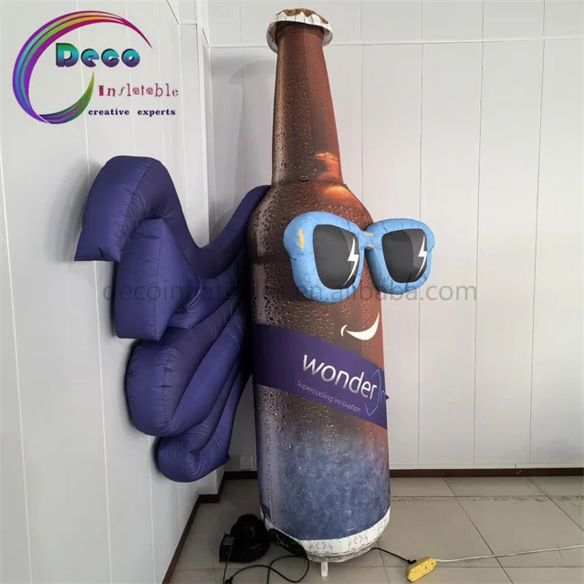 Customized Inflatable Beer Bottle Model Advertising Water Bottle Can Costumes Events Promotions Screen Usage Sea Available