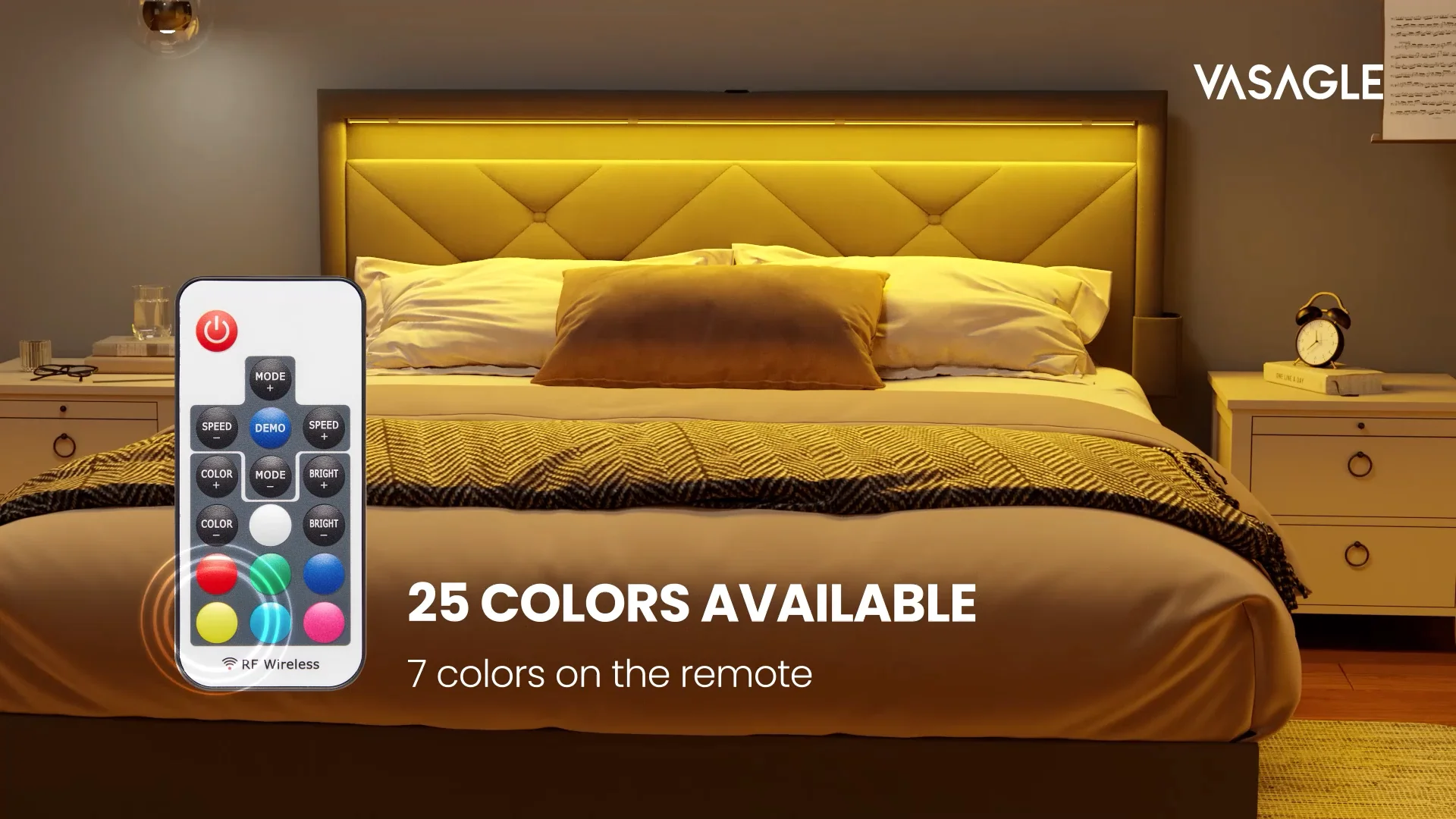 Vasagle Bedroom Set Furniture Assembly Upholstered Full Size Bed Frame