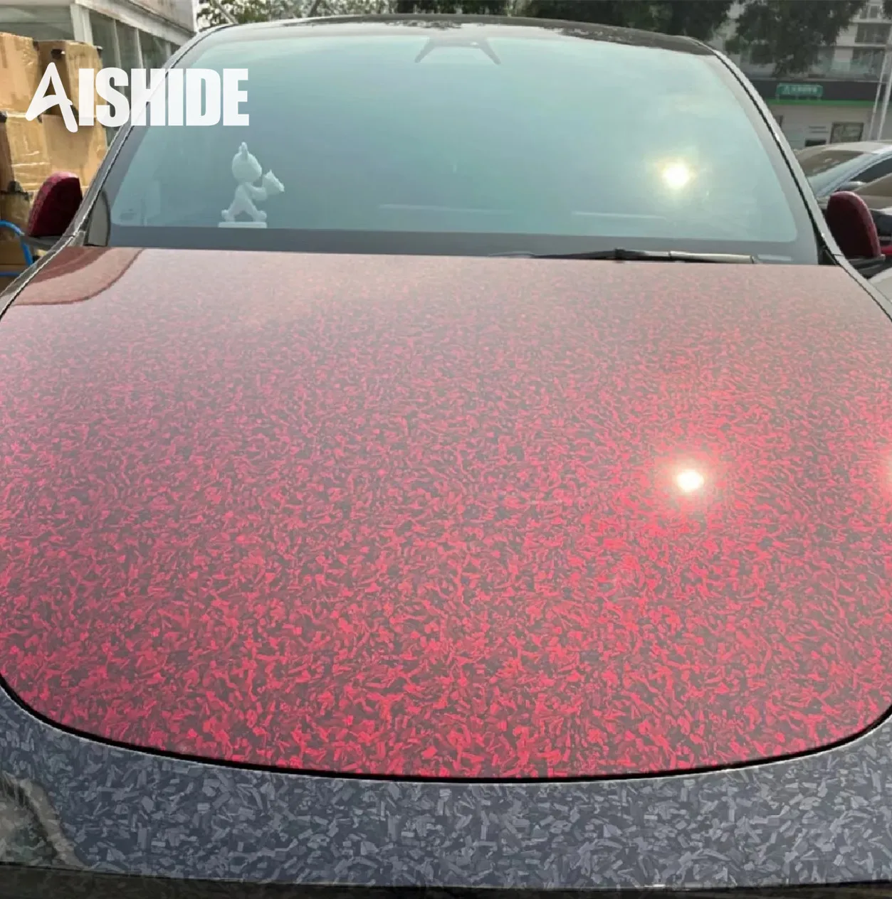 PET Backing PVC Gloss Matt Black Red Surface 1.52*18M Vinyl Wrap Car Color Wrapping Forged Carbon Fiber Forged Wrap