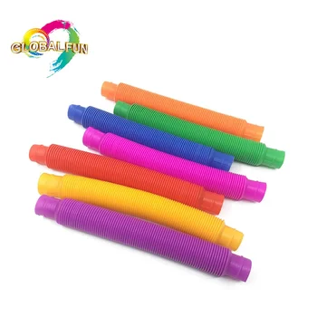 Wholesale Colorful DIY Building Fidget Novelty Multi-Color Sensory Pop Tubes Toys For Stress And Anxiety Relief Baby Stretch