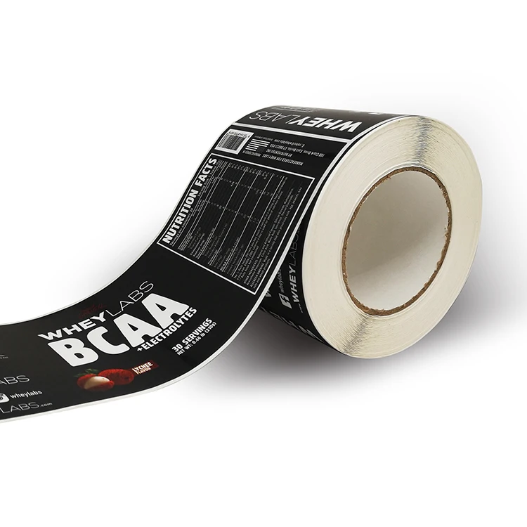 Пользовательский логотип, наклейка, этикетка, печать, водонепроницаемый рулон, синтетическая бумага, клей, Круглый Логотип, наклейка