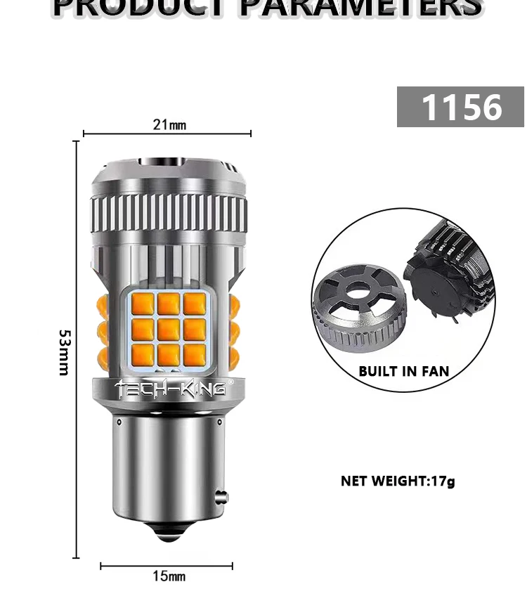 Car led light 1156 turn signal light brake light 36smd 1157 ba15s bau15s t20 7440 7443 w16w with fan car led bulb rear fog lamps