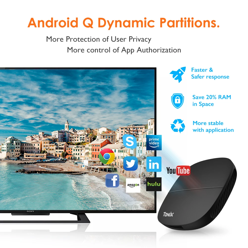 GYS Hisilicon Tanix A3 Allwinner H313 Android Smart TV Box Android 10.0 Quad Core 1GB 8GB 2g 16g Better than MXQ PRO TV Box