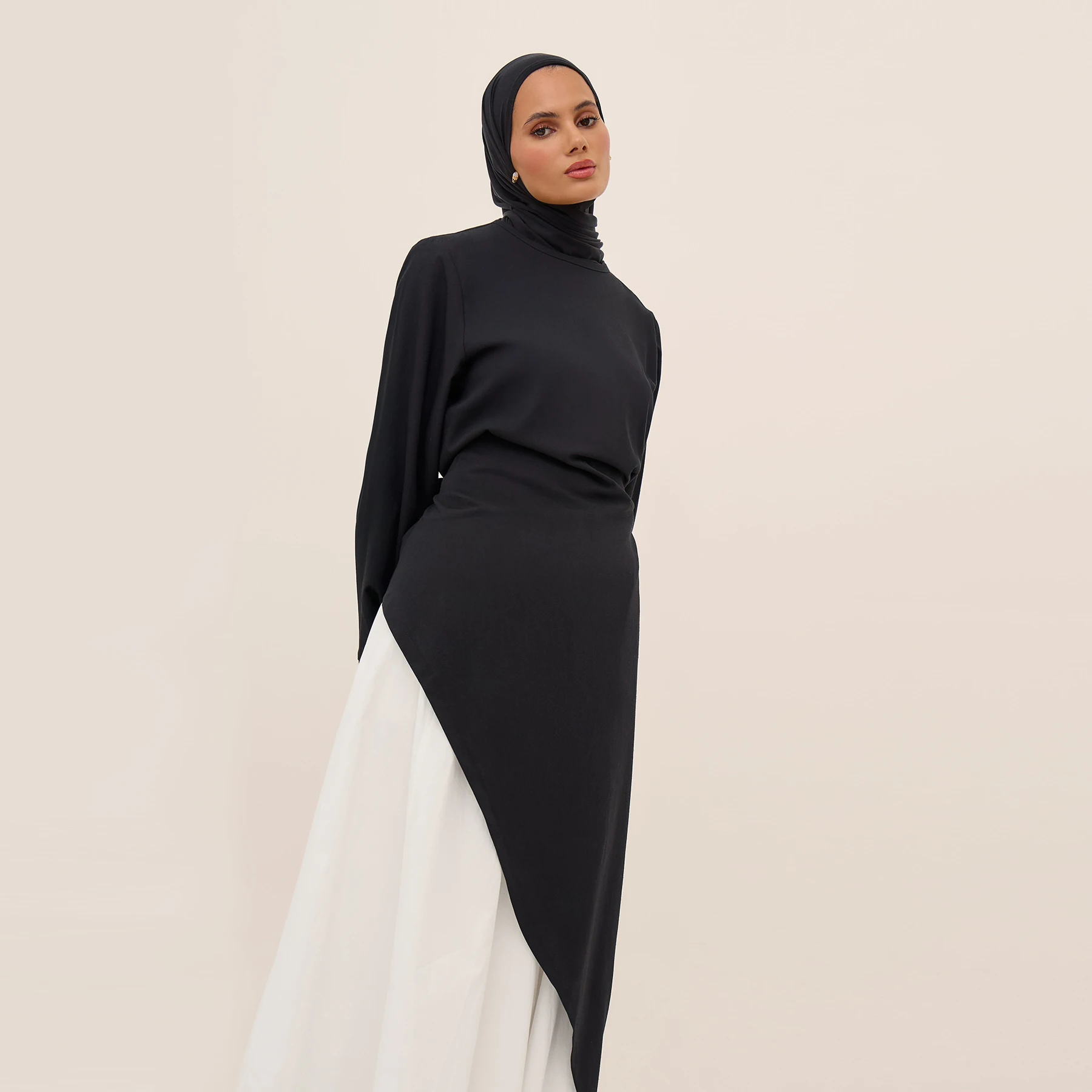casual islamic dressing style 2pcs Muslim Women Modest Long Sleeve Tops Pants Abaya Casual Outfits  Islamic Set