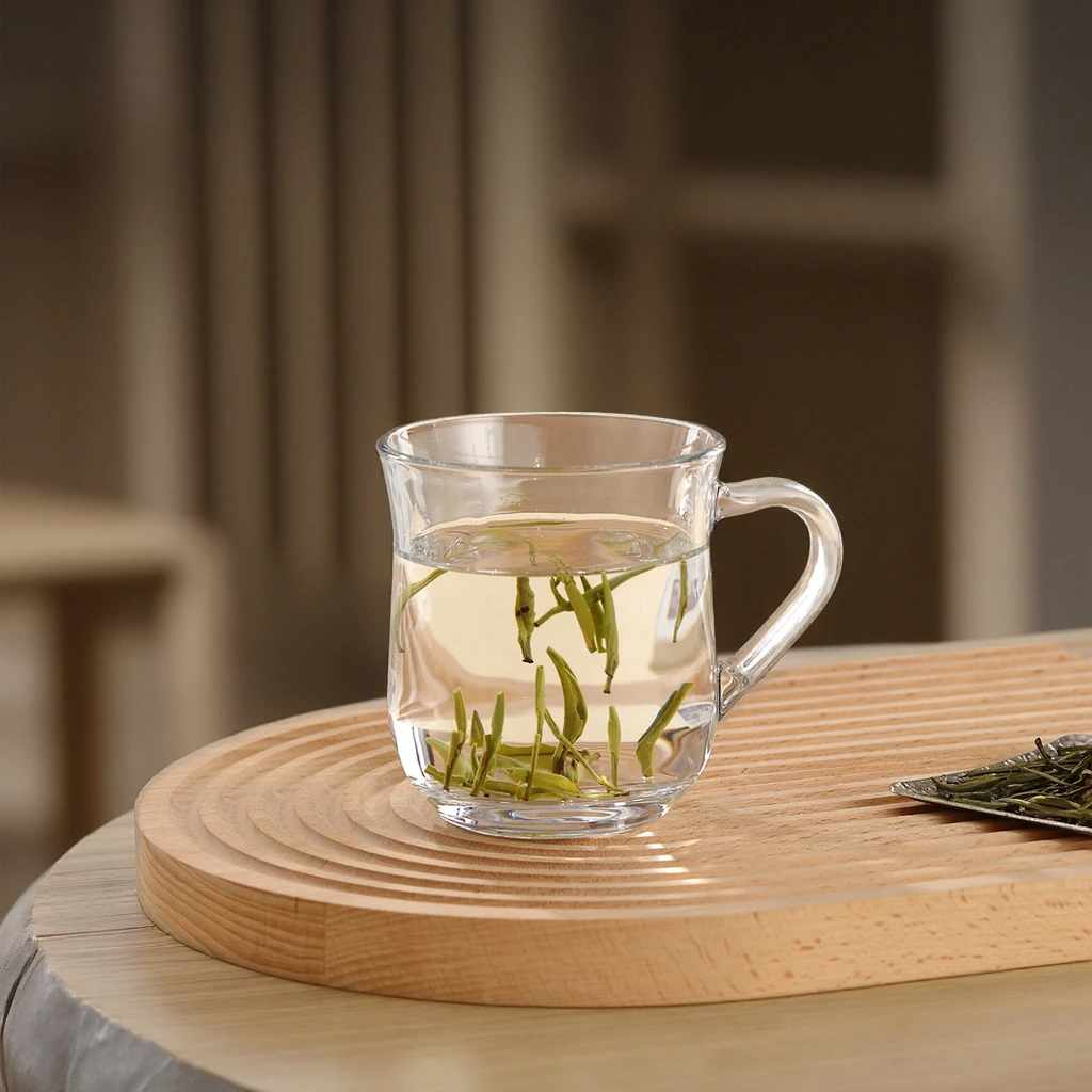 Transparent 380ml Round Glass Beverage Cup Classic Design Tea Without Lid for Party Occasions