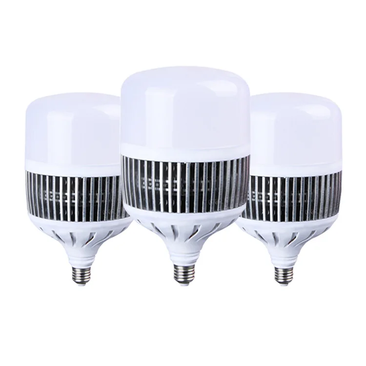 High Power LED Bulb for Factory Warehouse 85W 105W150W 200W Bulb E27E40 Finned Aluminum Site Workshop Lighting