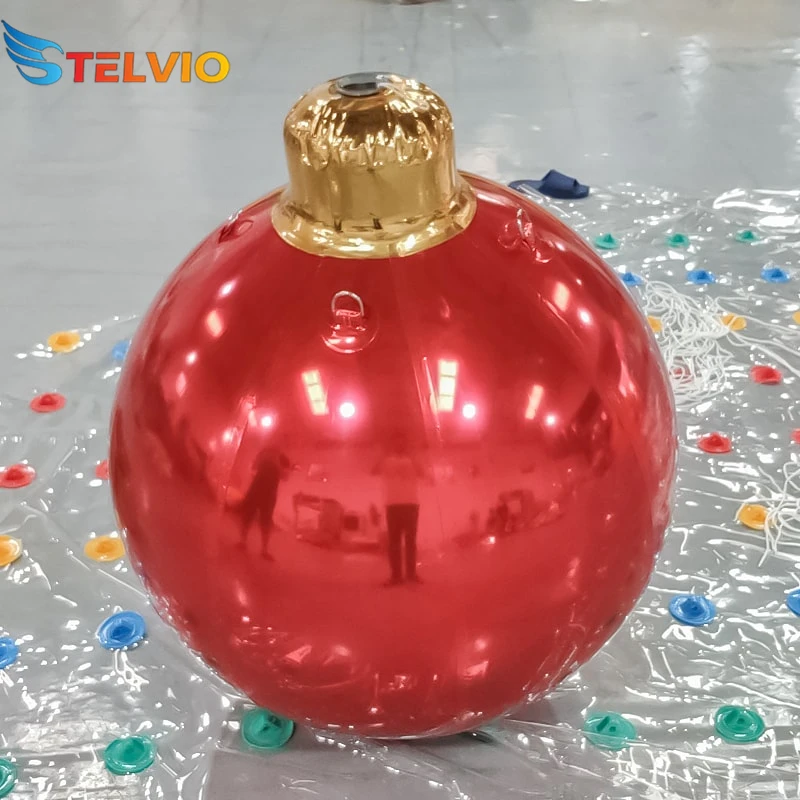 Outdoor Shiny Pvc Mirror Balloon Giant Christmas Balls Inflatable