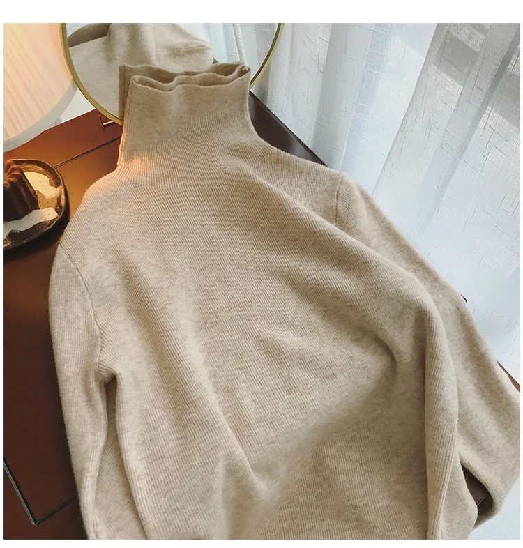 Women's High-Neck Winter Jumper Soft Inner Design Thickened Viscose ...