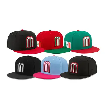 Wholesale World Patches Closed Baseball Cap for Man Custom Gorras Original Embroidery LogoCaps Snapback Hats Sports Fitted caps