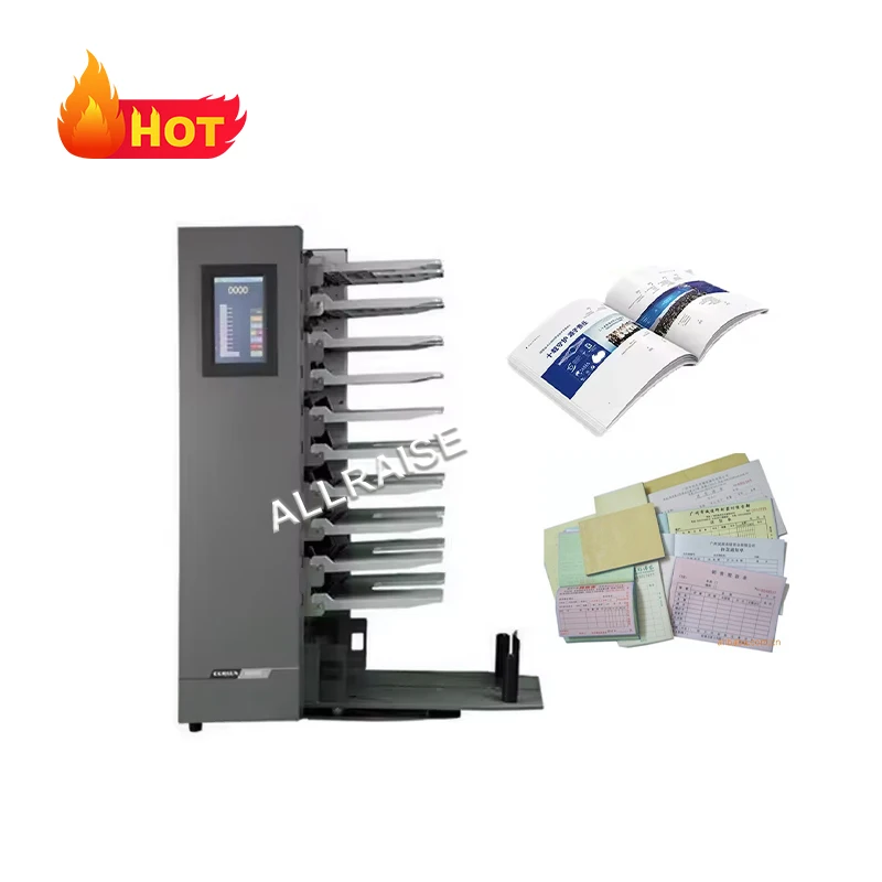 Automatic Calendar Paper Sheet Collator Stacking Machines Price 6 10 12 Bins A3 A4 Collating Gathering Machine for Book