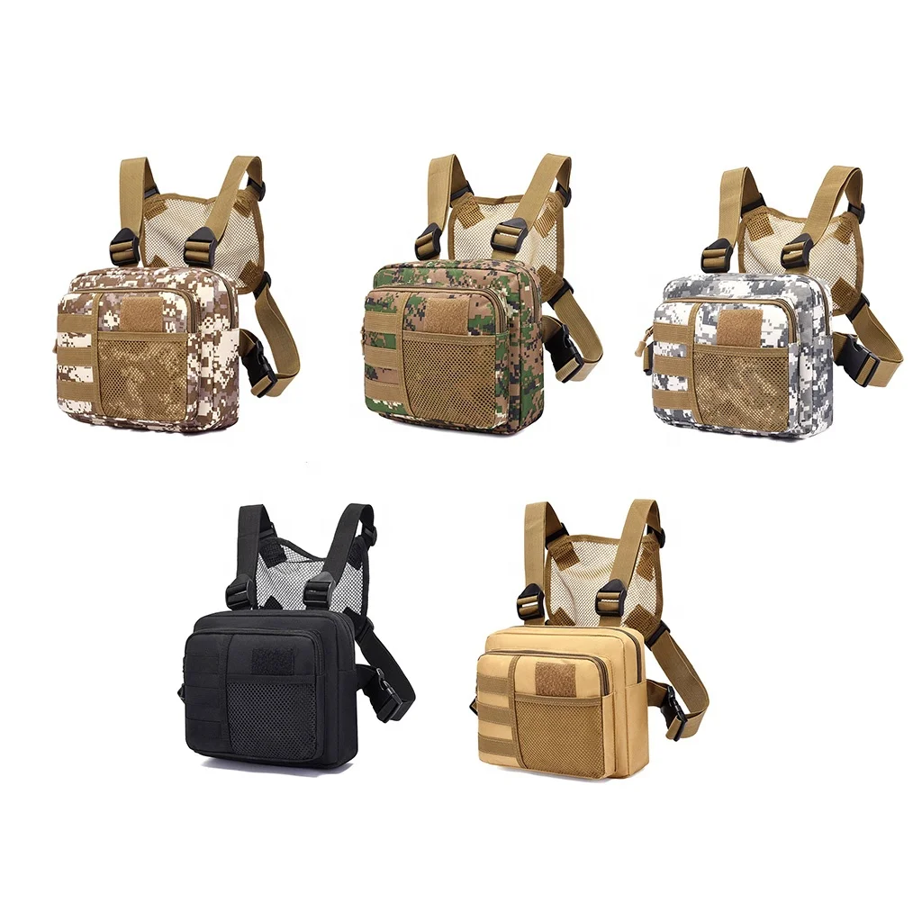 Mountaineering Compact Huntingtrauma Camouflage Men Messenger Vest Chest Crossbody Bag Waterproof Tactical Sling Bags