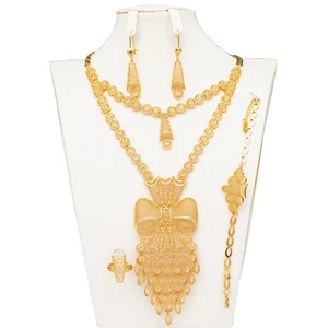 Women's Jewelry Set Bridal Wedding Necklace Earring Ring Jewelry Sets Designer Charms for Bracelets