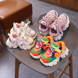 Spring Autumn Breathable Children's Sports Outdoor Running Casual Dad Shoes for Boys and Girls