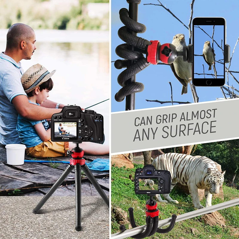 Mini Tripod Flexible Phone Tripod with Remote Travel Tripod Stand for Filming for Smartphone