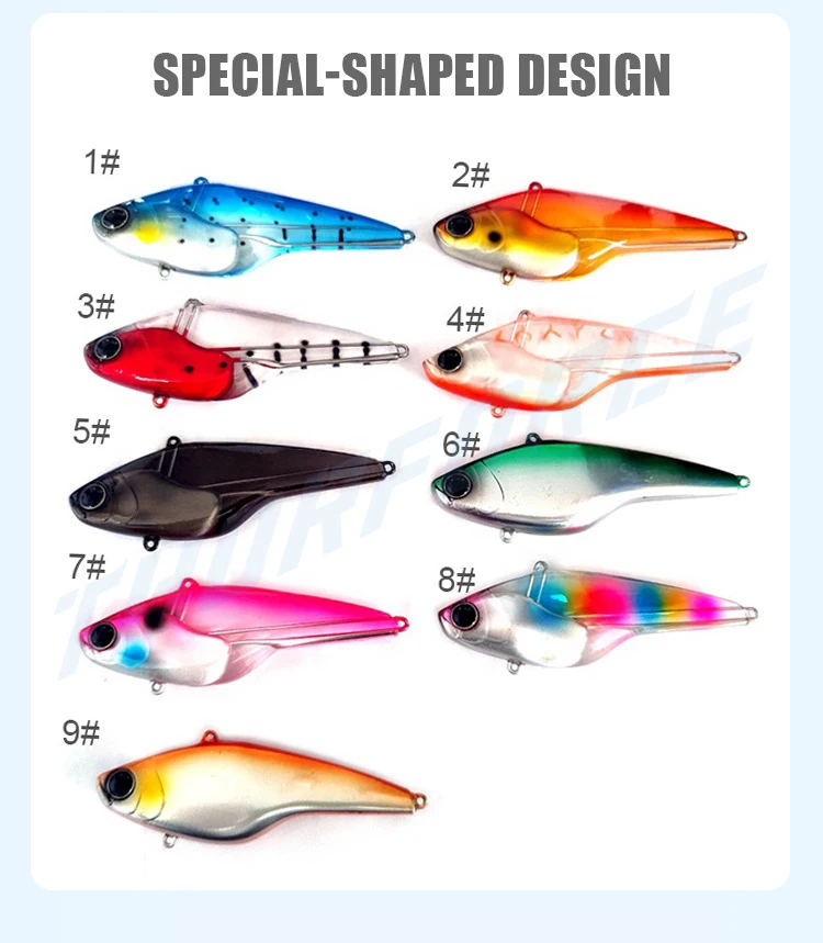 Custom Vibration Fish Bait Fishing Lure Vib Rattled Baits Oem Epoxy Resin Lure Epoxy Jigs