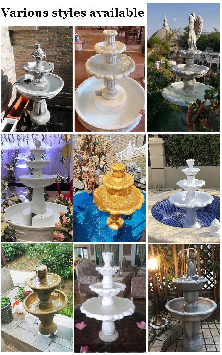 Outdoor Garden Decorative Water Fountain Mold Multistyles Large