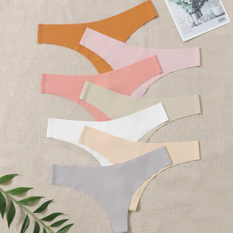 Low Price Sexy Black Ice Silk Tback Panty Cotton Running Fitness Women