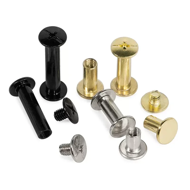 25 Pcs Chicago Screw Rivets - Assorted Phillips Head Sizes (1, 1.5, 2, 2.5, 3, 4, 5) For Leather, Bags, Belts (9x8mm) - View #8