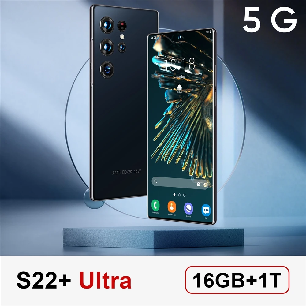 New S22 Ultra Phone Global Version 7.3 Inch Smartphone 3gb+64gb Android Cellphones Original Unlocked 5g Mobile Phones