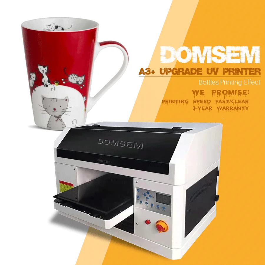 DOMSEMA3サイズUVプリンターフラットベッドおよびシリンダー