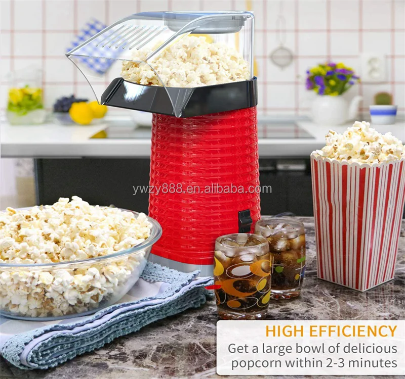 Air Popper Popcorn Maker Electric Hot Air Popcorn Popper Maker for Home  Healthy Hot Air Swirling Popcorn Popper EU Plug