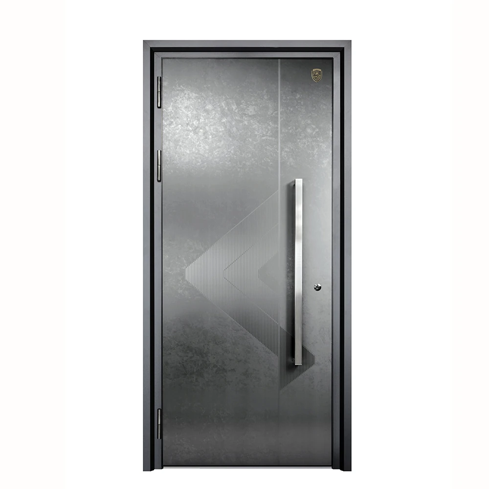 Exteri Fashion design aluminium sliding door Stainless Steel security decorative front double door aluminium door