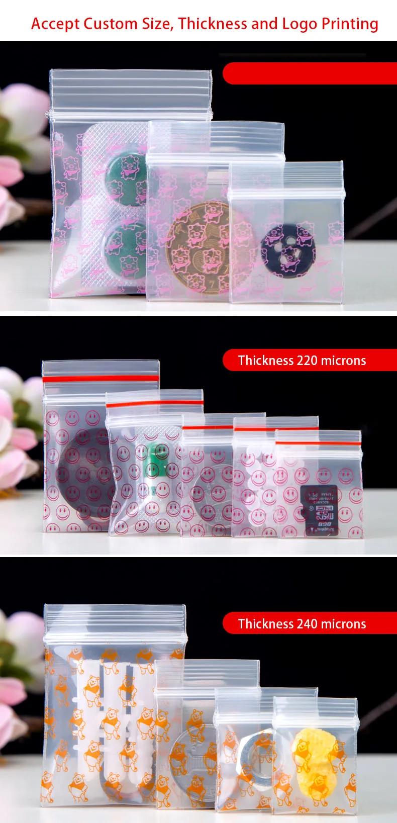 Very Small Medicine Tiny Ziplock Bags 2x2 2x3 3x4 3x5 4 X 5 1.5 X 1.5