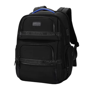 OMASKA Wholesale Customized School Bags Men Student Bag 17 Inch Business Men Laptop Backpack