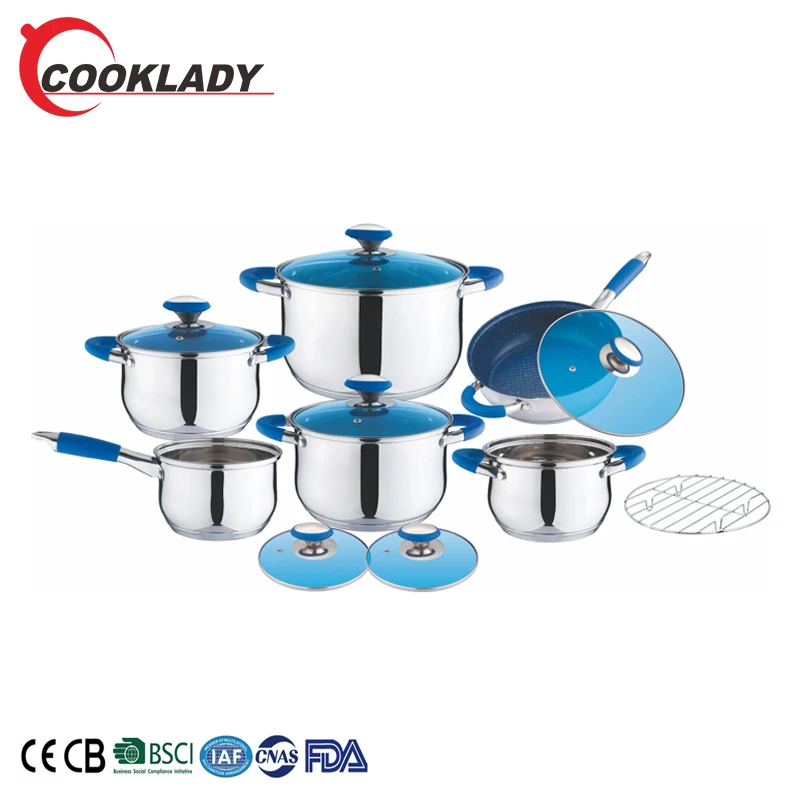 New Products Kitchen Pots Pans Induction 13pcs Kitchen Cooking Pot Stainless Steel Cookware Nonstick Cookware Set Buy Non Stick Cookware Set Stainless Steel Cookware Set Cooking Pot Cookware Set Product On Alibaba Com