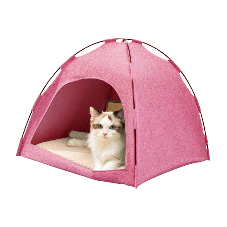 Famicheer Bsci Portable Outdoor Cat Pink Nylon Soft Pet Tent For Beach