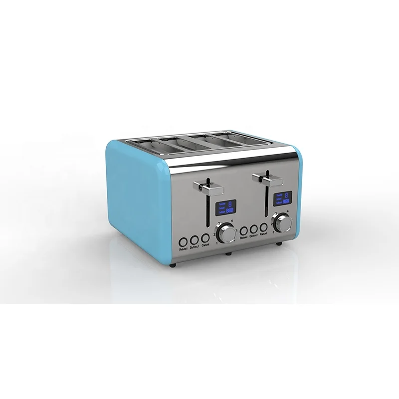 1500 Вт быстрый нагрев кухня с повторно подогреть воду размораживания функция отмены цифровым светодиодным дисплеем тостер 4