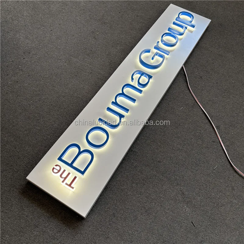 Gold Wall Letters LED Backlit Signs With High Quality Metal Letters